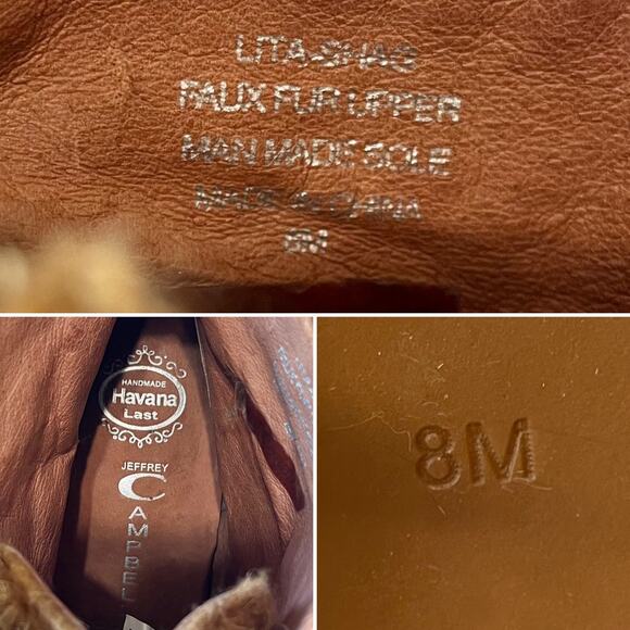 Vintage Jeffrey Campbell Lita Shag Platform Boots Fur Y2K Chewbacca Heels Size 8 - Picture 3 of 7